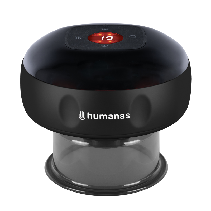 Masażer antycellulitowy Bańka chińska Humanas BB01 Plus USB-C Czarna
